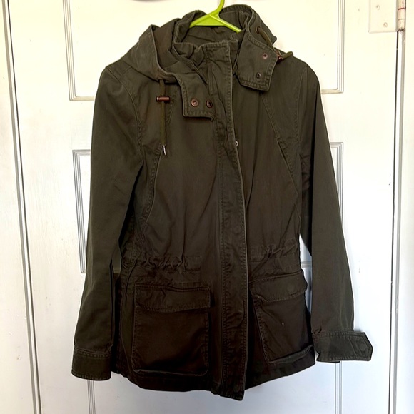 Forever 21 Olive Green Hooded Jacket Size S - Picture 1 of 3